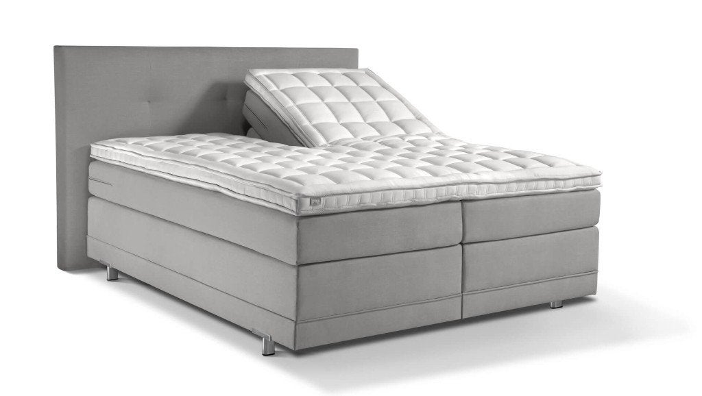 Meerdere Avek boxspring Noflik met hoofdbord State, Ophalen, 210 cm, Grijs, 180 cm