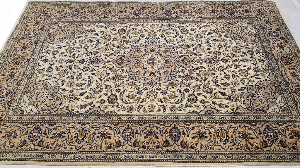 Perzisch tapijt Kashan 300x200/kleed/Kelim/50% korting/sale, Www.simatapijten.nl, Beige, 150 tot 200 cm, Ophalen of Verzenden