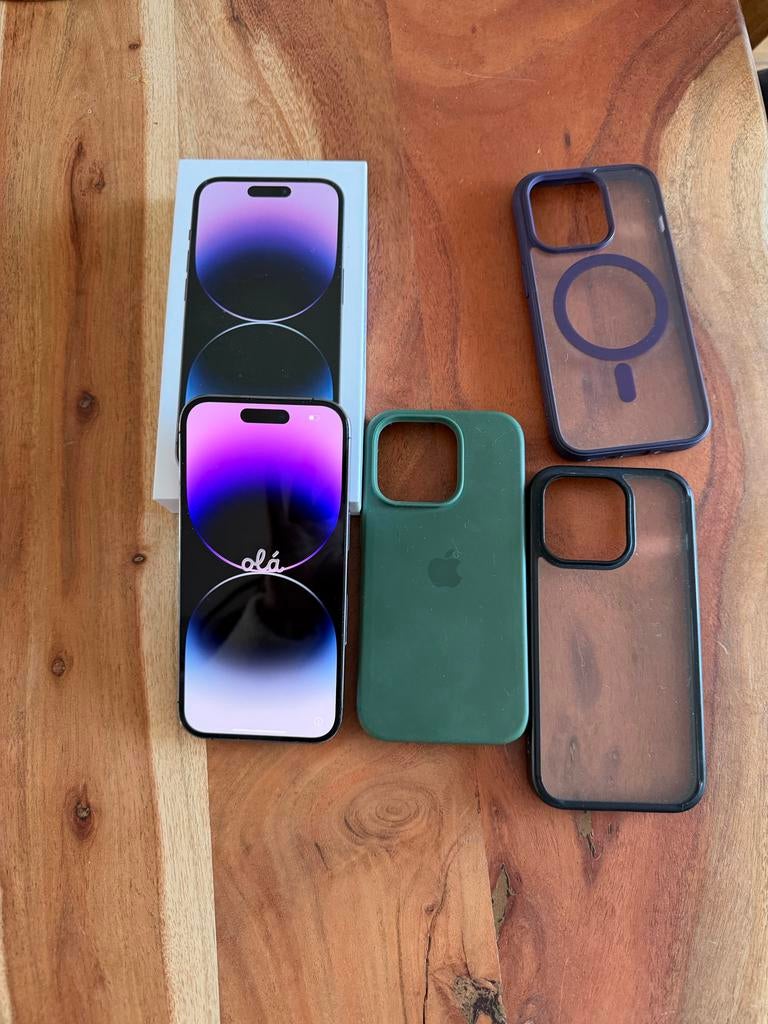 iPhone 14 Pro 256 GB Deep Purple, IPhone 14 Pro, Paars, Zo goed als nieuw, Zonder simlock