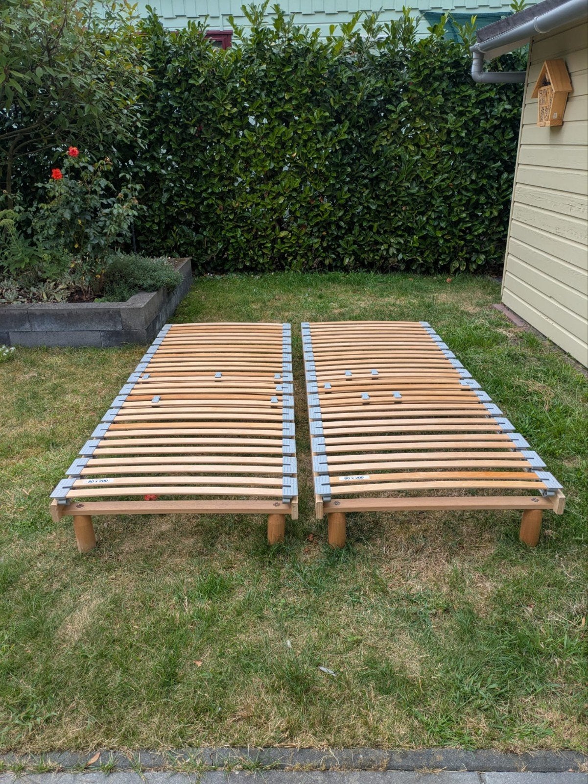 2 bedbodems 80x200 (160x200), Ophalen, Bruin, Tweepersoons, 80 cm