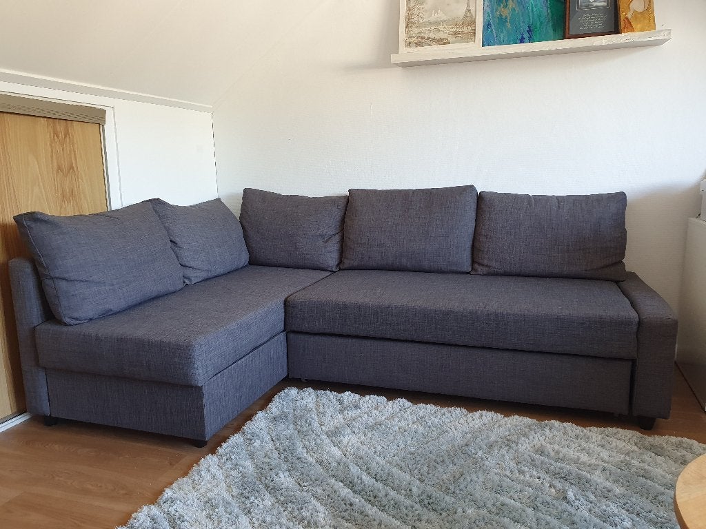 Slaapbank - Ikea Friheten, Huis en Inrichting, Ophalen, Gebruikt, Tweepersoons, Overige maten