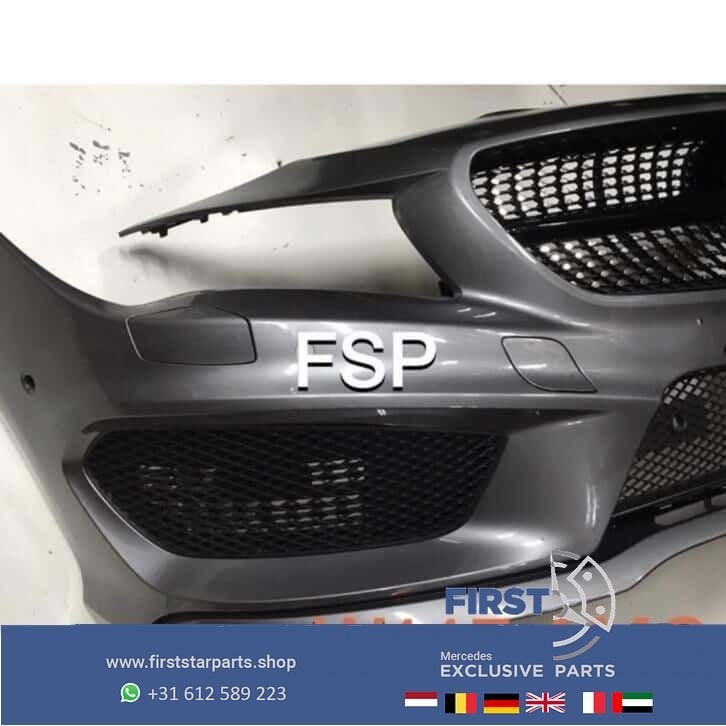 W117 CLA AMG Voorbumper Mercedes 2013-2018 787 berg grijs 45, Gebruikt, -, Voor, Ophalen of Verzenden