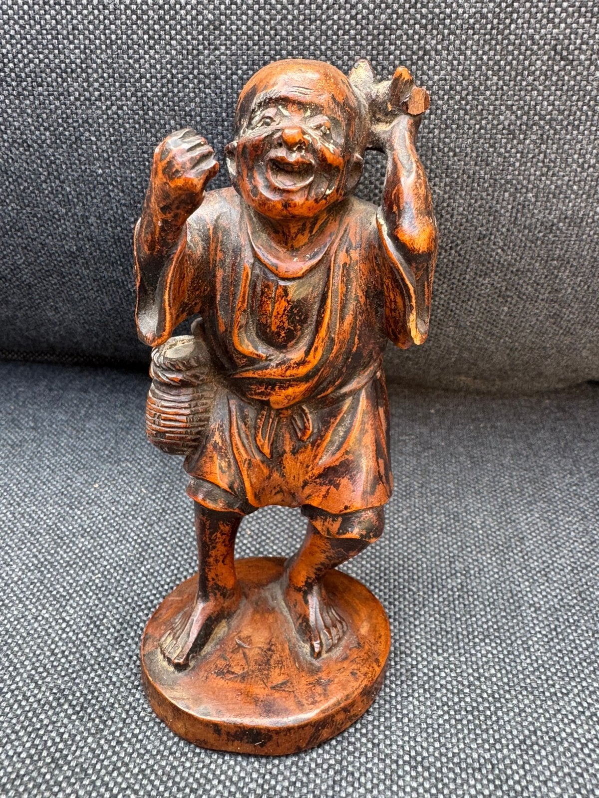Antiek chinees / japans houtsnijwerk okimono, Ophalen of Verzenden