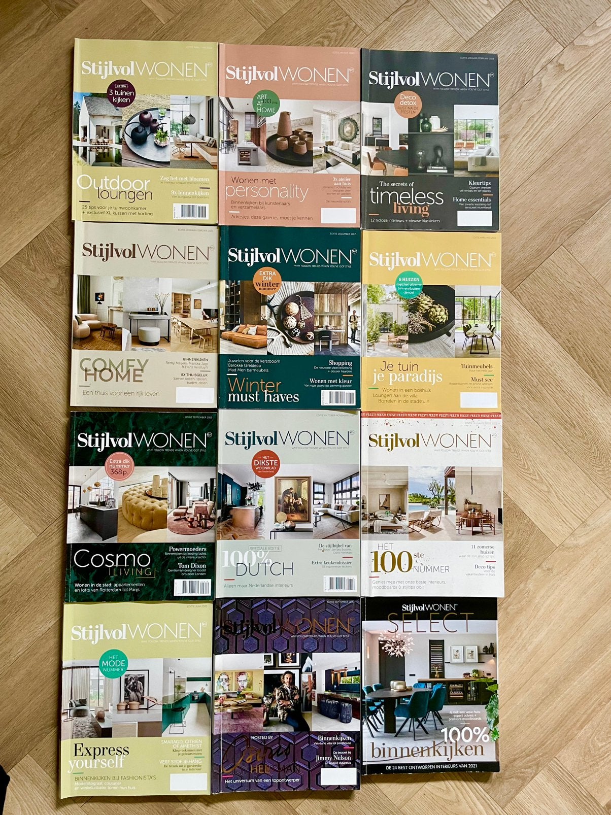 12 edities Stijlvol Wonen 2019-2022, Ophalen, Zo goed als nieuw, Overige typen