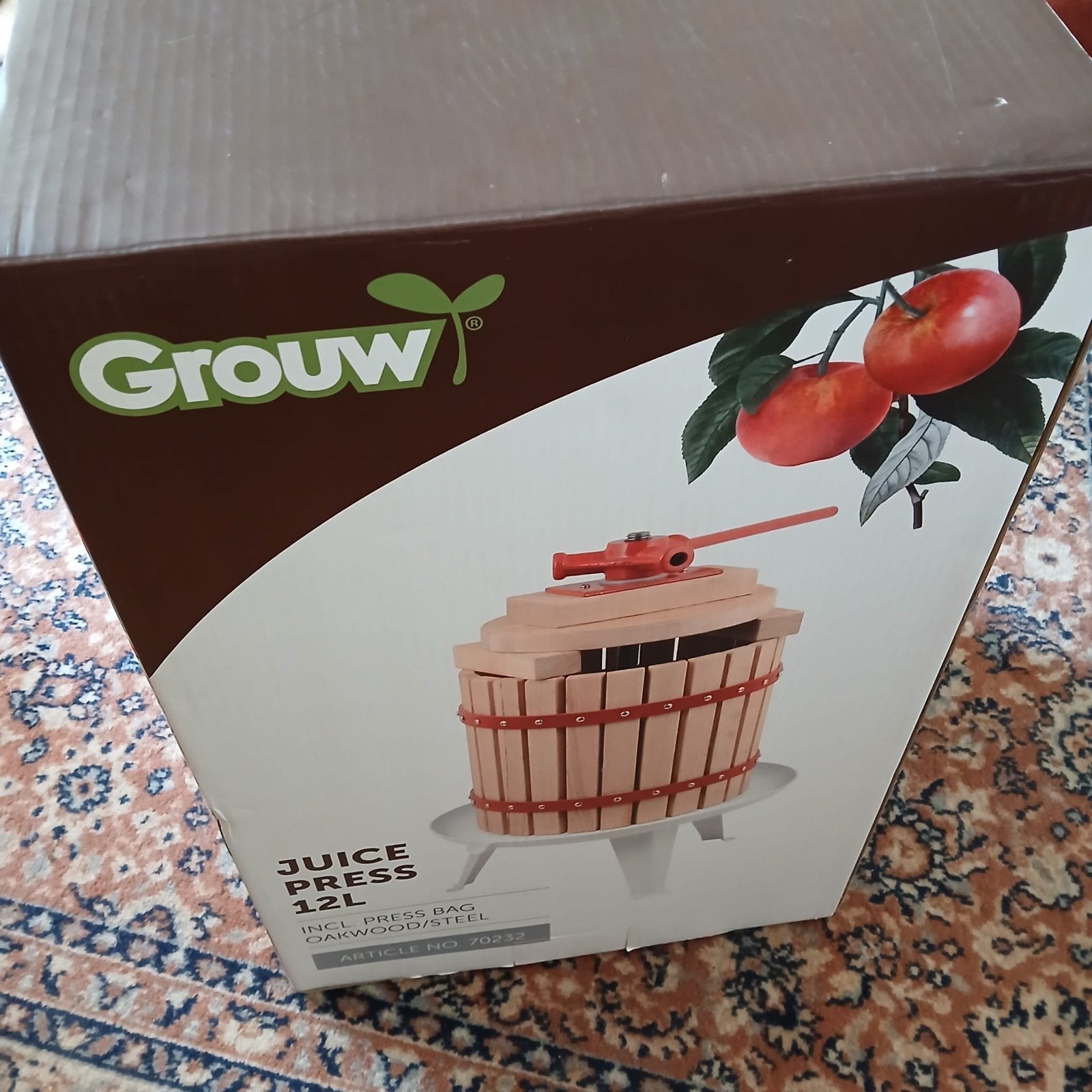 Appelpers - fruitpers 12L - Nieuw in doos, Huis en Inrichting, Overige typen, Hout, Nieuw, Ophalen of Verzenden