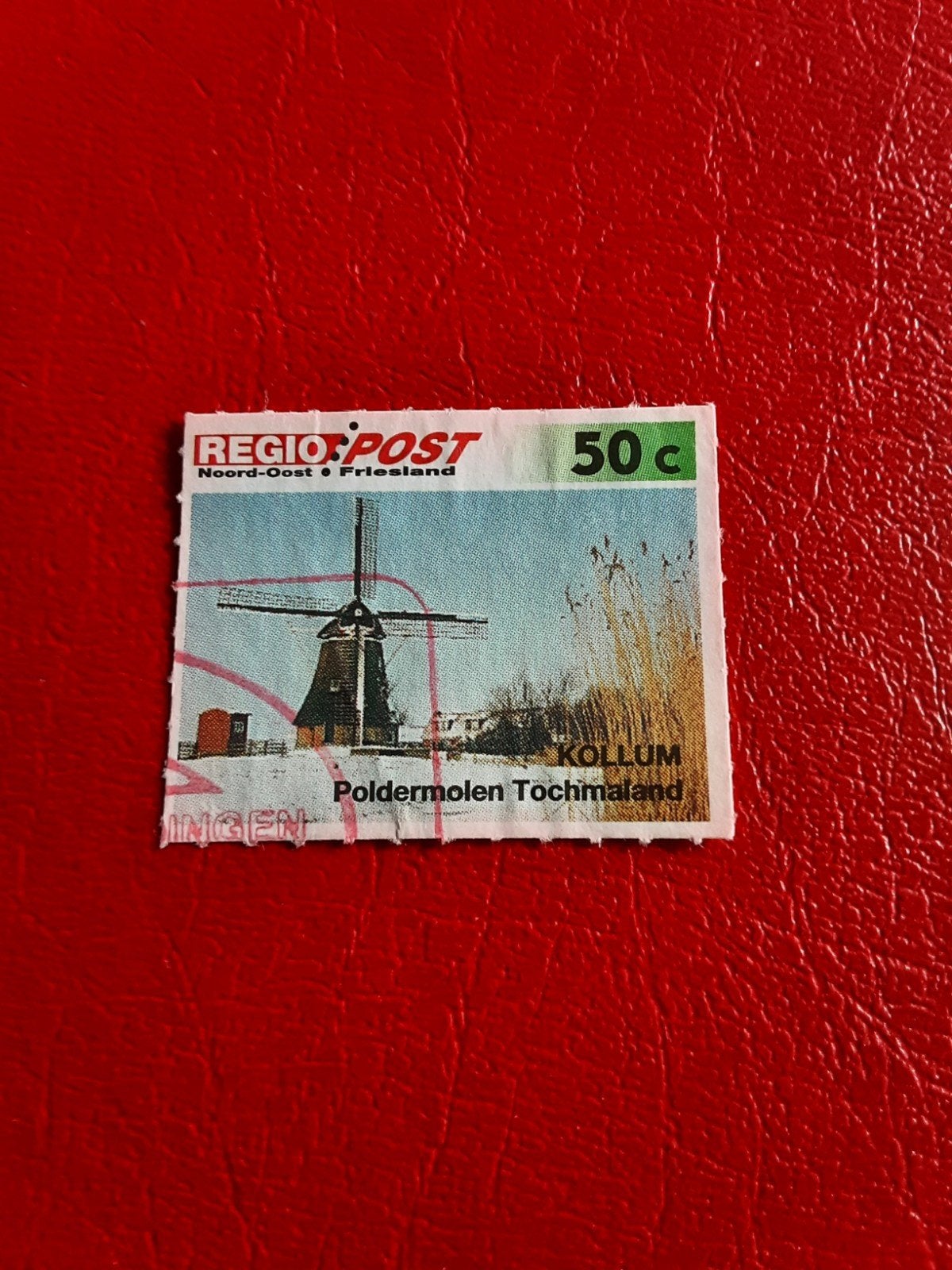 Regiopost.  Poldermolen Tochmaland Kollum ( gest), Postzegels en Munten, Ophalen of Verzenden