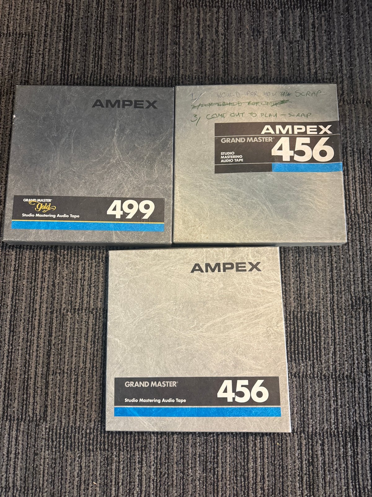 4 x AMPEX studio Master Tape reels metal ( ex ub40, Ophalen of Verzenden, Bandrecorder