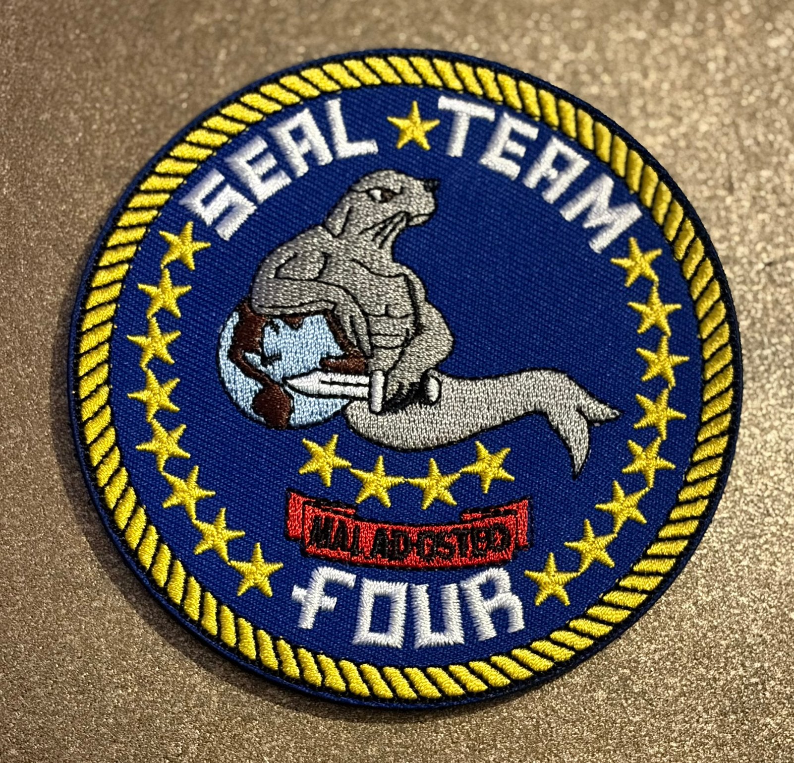 US Navy Seal team 4 patch (velcro), Ophalen of Verzenden, Marine, Amerika, Embleem of Badge