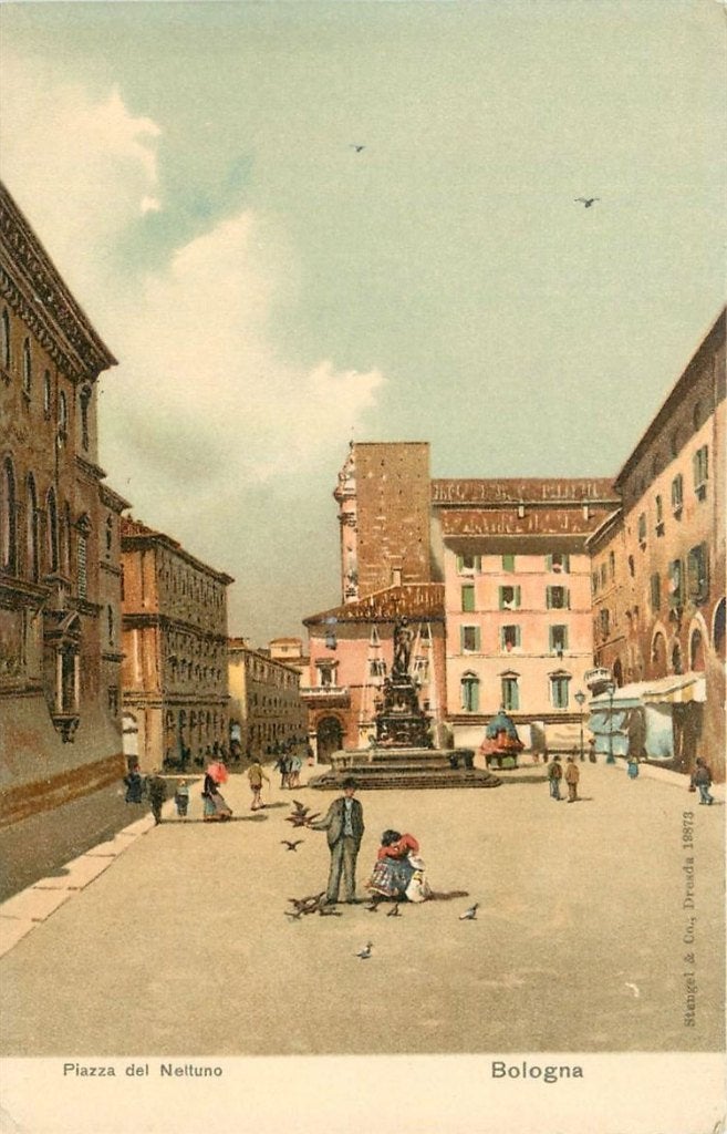 379-118-025 Bologna Piazza del Nettuno, Verzenden, Voor 1920, Frankrijk