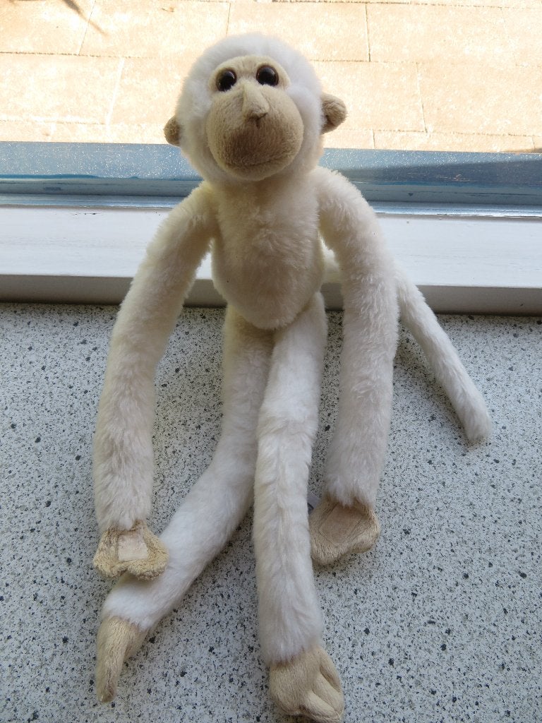 Aap jungleaap slungelaap wit velours Apenheul Petjes World, Ophalen of Verzenden, Zo goed als nieuw, Wasbaar, Middelgroot (20 tot 80 cm)