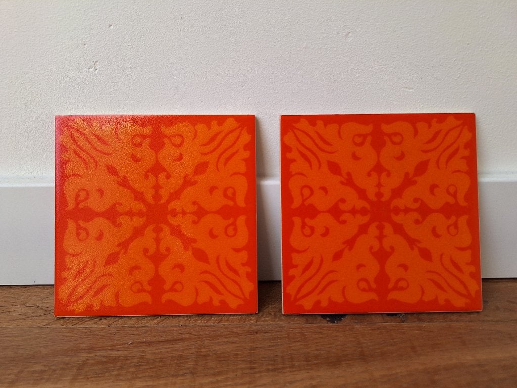 Vintage jaren '60 tegels, oranje, Ophalen, Keramiek, Nieuw, Minder dan 20 cm