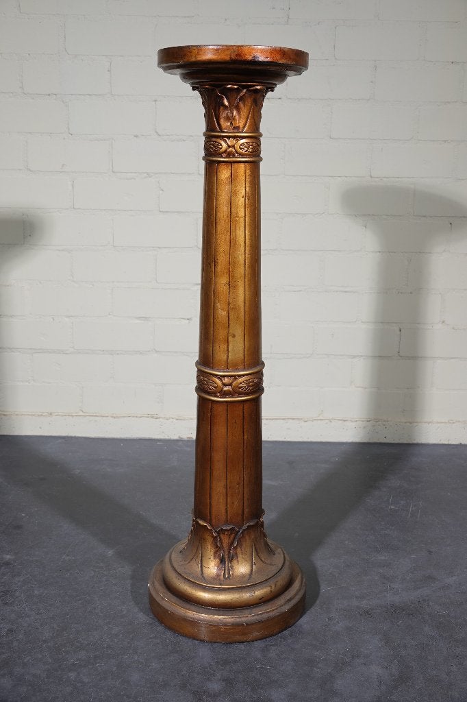 Antieke gouden pilaar/sokkel - Klassieke stijl, Ophalen, Overige materialen, Minder dan 55 cm, Gebruikt