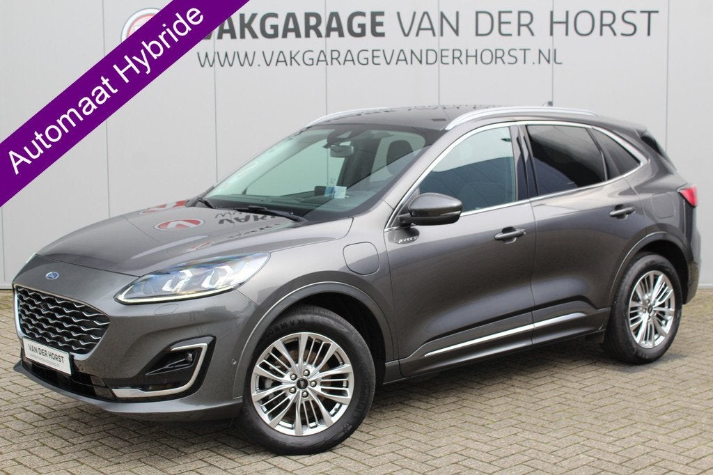 Ford Kuga 2.5-225pk PHEV 'Vignale' Plug-in Hybrid Automaat., Auto's, Ford, 12 maanden, Gebruikt, Zwart, 4 cilinders