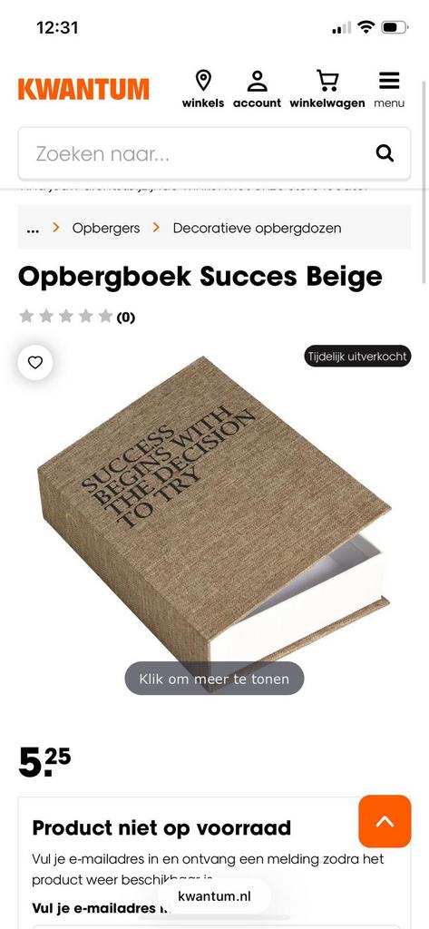 Te koop gevraagd opbergboek kwantum, Ophalen of Verzenden, Zo goed als nieuw
