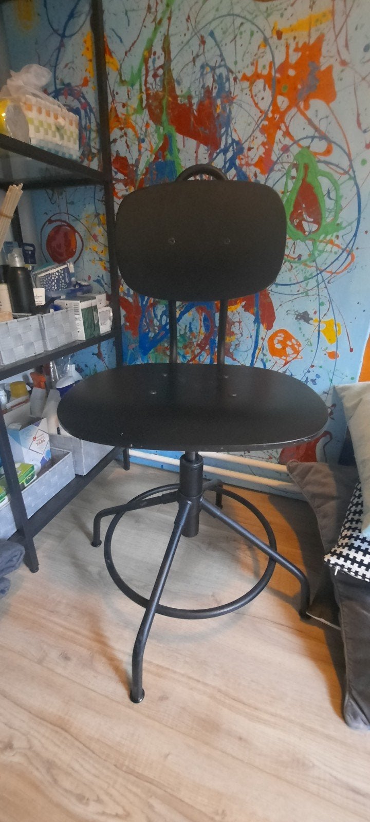 IKEA Bureaustoel, Kullaberg - Metaal & Hout, Verstelbaar, Huis en Inrichting, Ophalen, Gebruikt, Zwart, Bureaustoel
