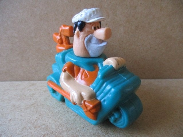 adv10692 flintstones fred in auto, Verzamelen, Ophalen, Overige figuren, Gebruikt, Overige typen