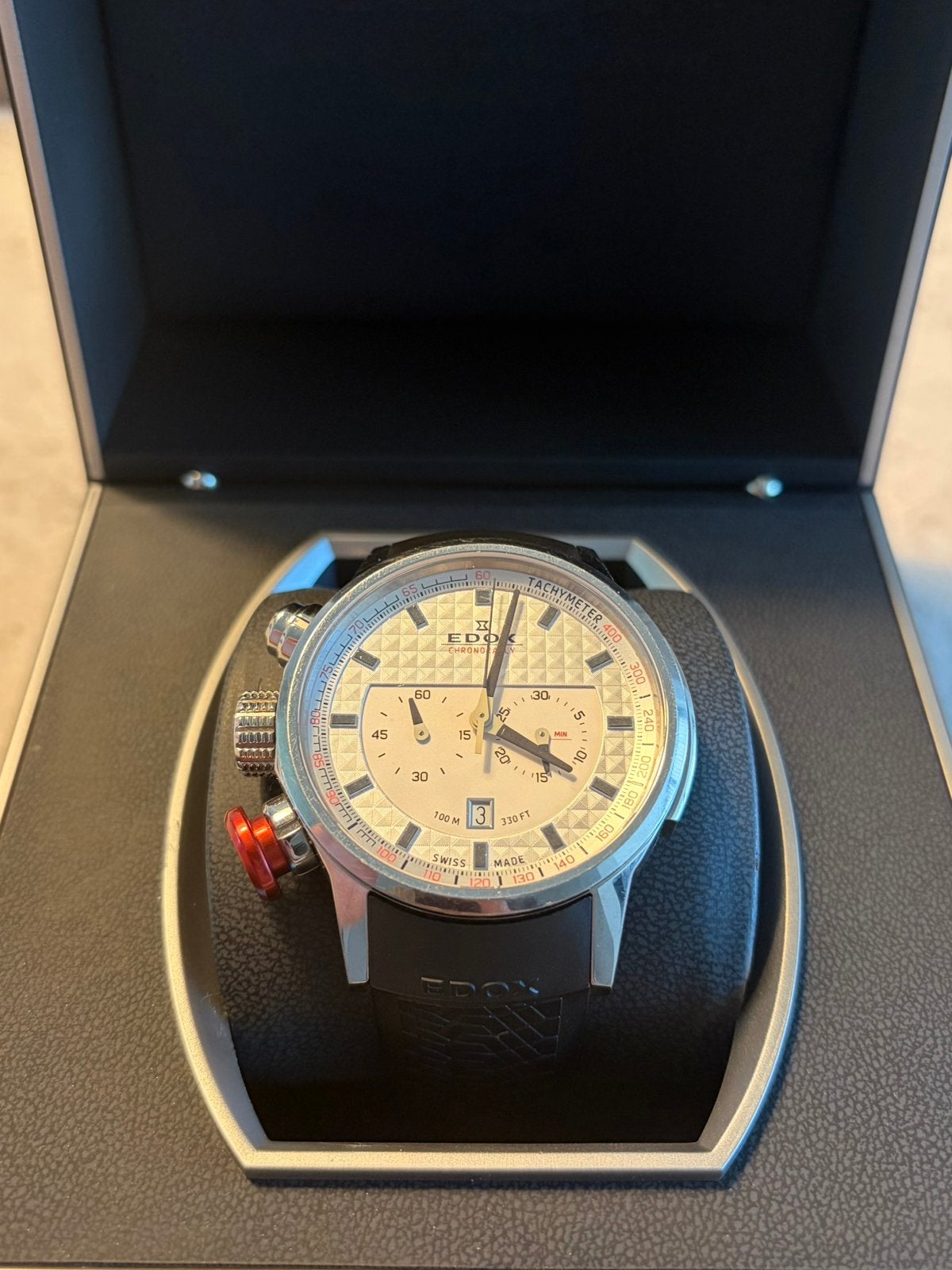 Edox Chronorally 10302 3 AIN, Sieraden, Tassen en Uiterlijk, Horloges | Heren, Overige merken, Staal, Polshorloge, Overige materialen
