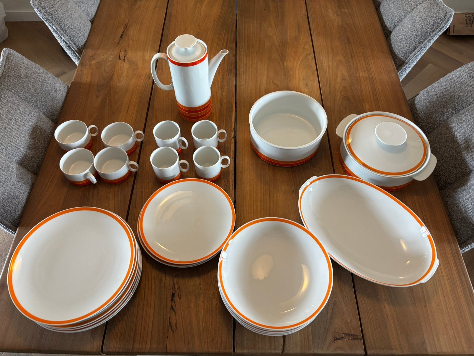 Oranje retro servies ‘70 van Thomas Germany, Antiek en Kunst, Antiek | Servies compleet, Ophalen
