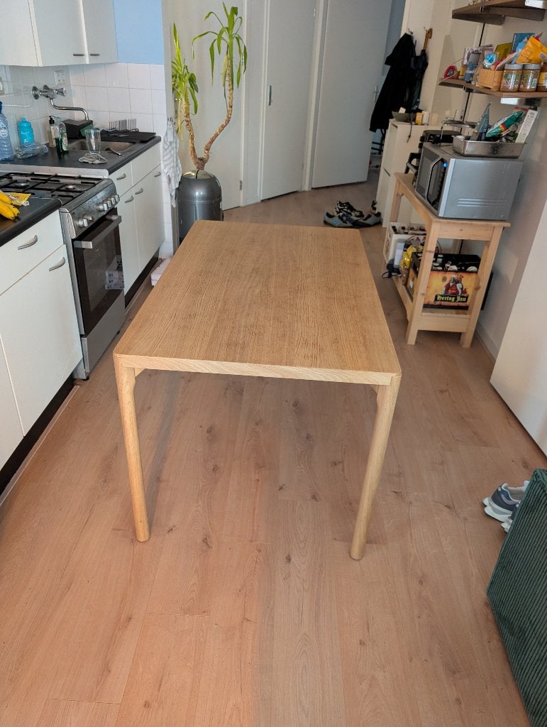 Ravaror eettafel, Ophalen, Gebruikt, 100 tot 150 cm, Eikenhout