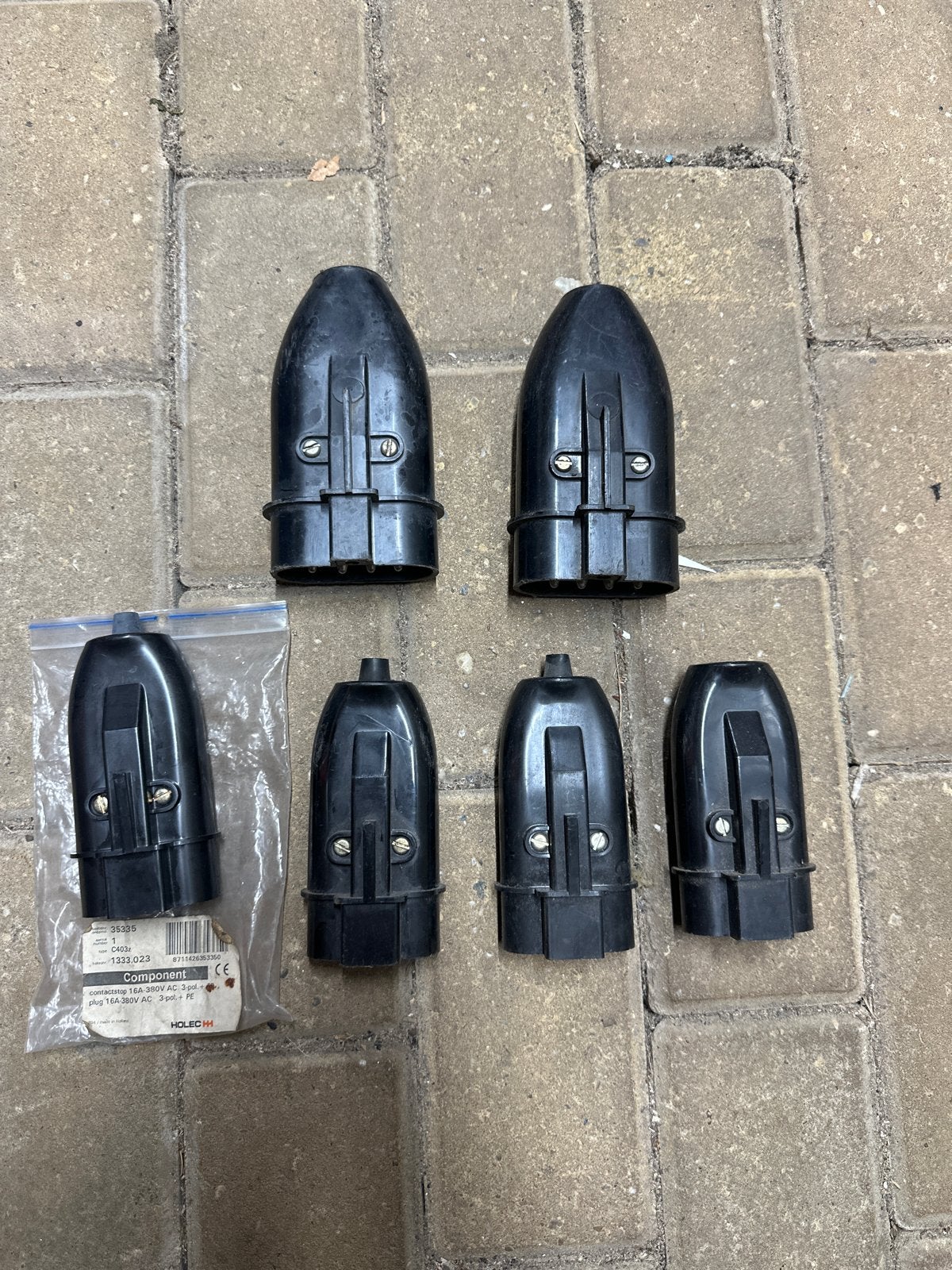 Holec Krachtstroom Stekkers 16A 380V en 32A 500V, Ophalen of Verzenden, Gebruikt, Overige merken, Stekker