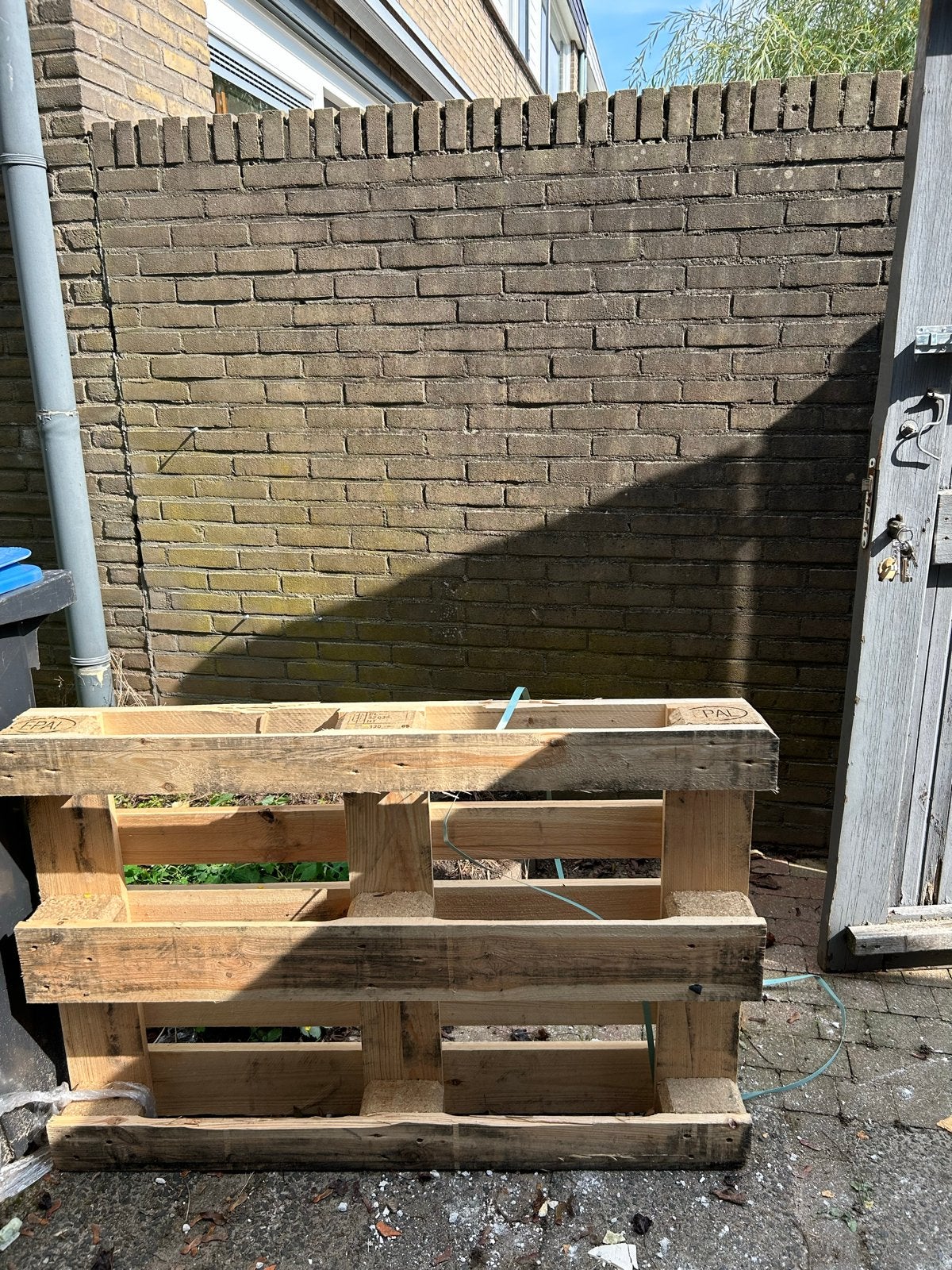 Gebruikte houten pallet - Ideaal voor diverse projecten, Doe-het-zelf en Verbouw, Ophalen, Gebruikt, 50 mm of meer, Pallet