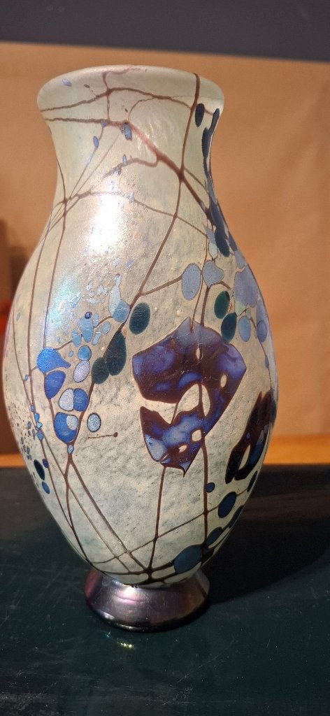 Unieke Perini Vaas 1984 - Handgemaakt Glasobject, Ophalen of Verzenden
