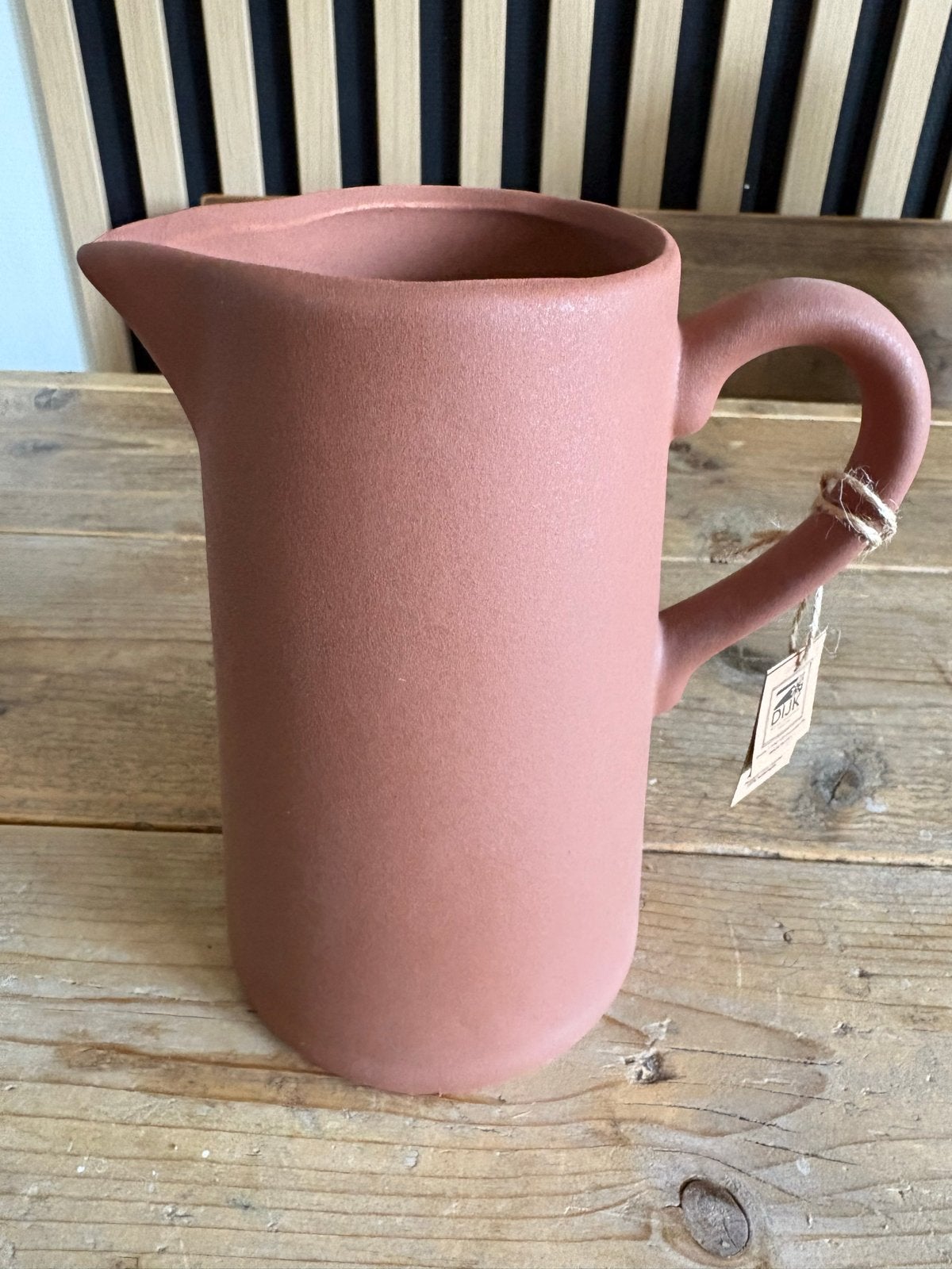 Handgemaakte Terracotta Karaf/Vaas - Dijk Natural Collection, Overige kleuren, Handgemaakt, Nieuw, Ophalen of Verzenden