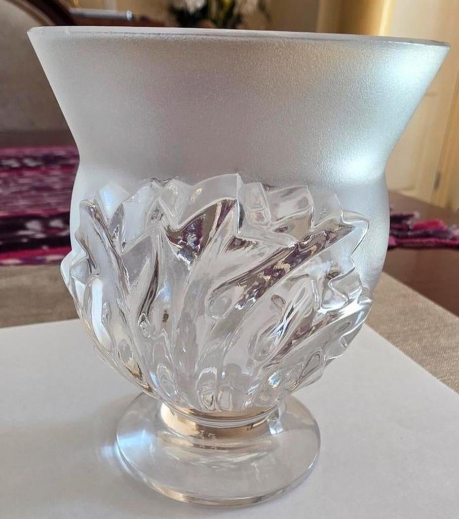 Gesigneerd Lalique Kristal Vaas-Saint Cloud, Ophalen of Verzenden