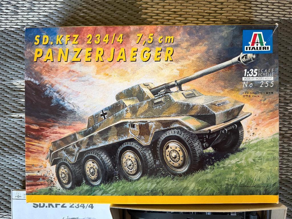 Panzerjaeger SD.KFZ 234/4 7,5 cm modelbouw, Tank, Italeri, Groter dan 1:32, Nieuw