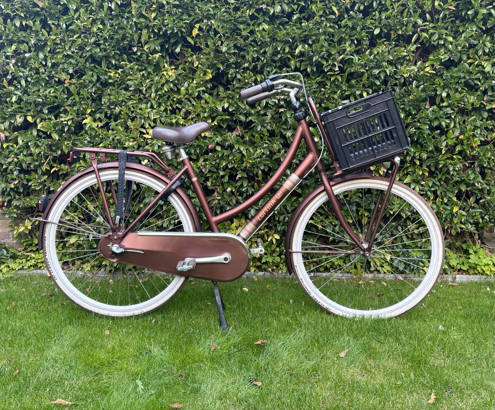 Cortina U4 Transport 50 Sparkle Brown Matt Damesfiets, Terugtraprem, Versnellingen, 50 tot 53 cm, Ophalen
