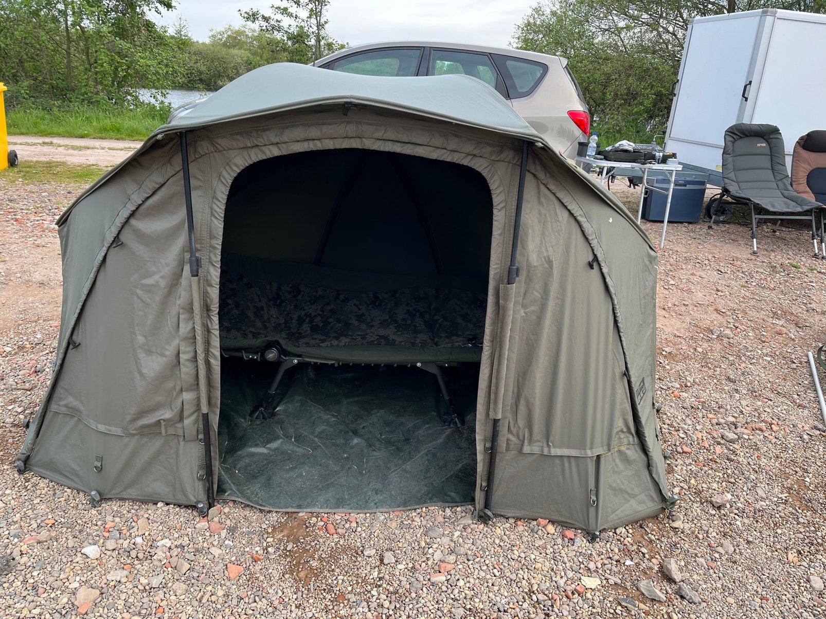 Fox supa mk2 60” inclusief overwrap, Watersport en Boten, Hengelsport | Karpervissen, Ophalen of Verzenden, Gebruikt, Complete set