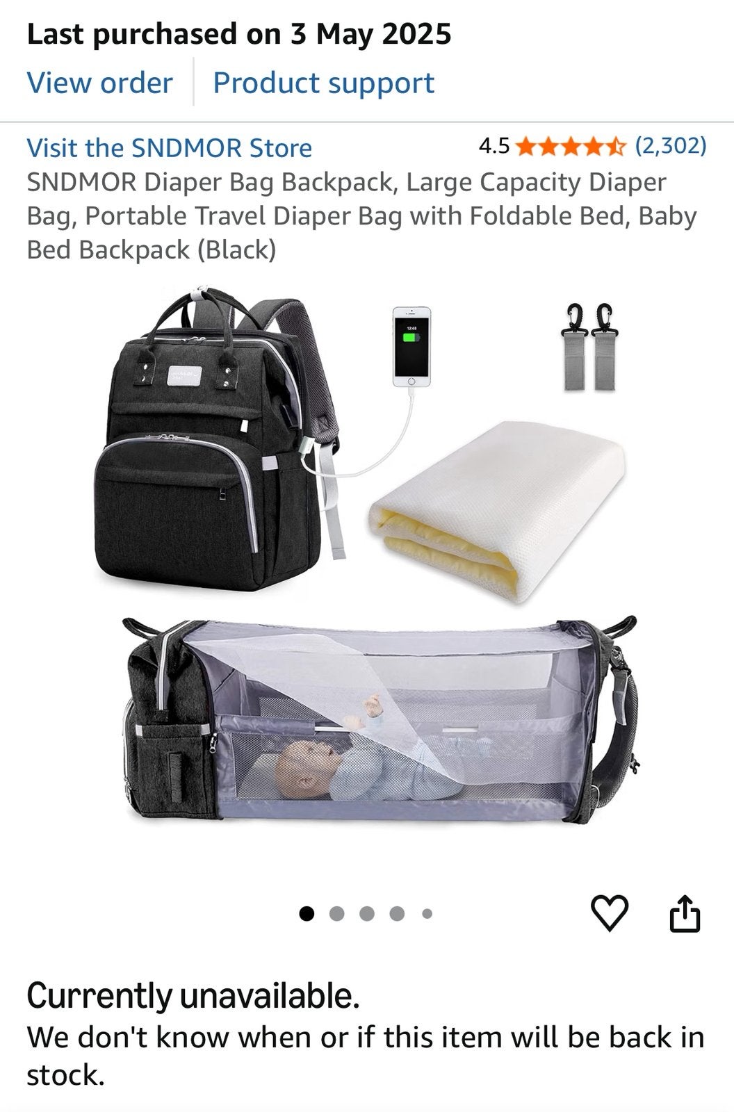 Luiertas / Diaper Bag Backpack, Ophalen, Zo goed als nieuw