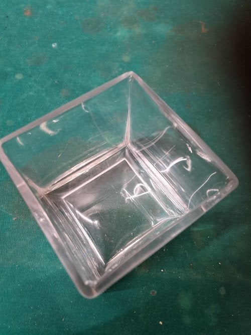 bloempot glas vierkant, Ophalen of Verzenden, 'T Olde Gre-j, Info@toldegrej.nl, Endepoelstraat 20f Didam