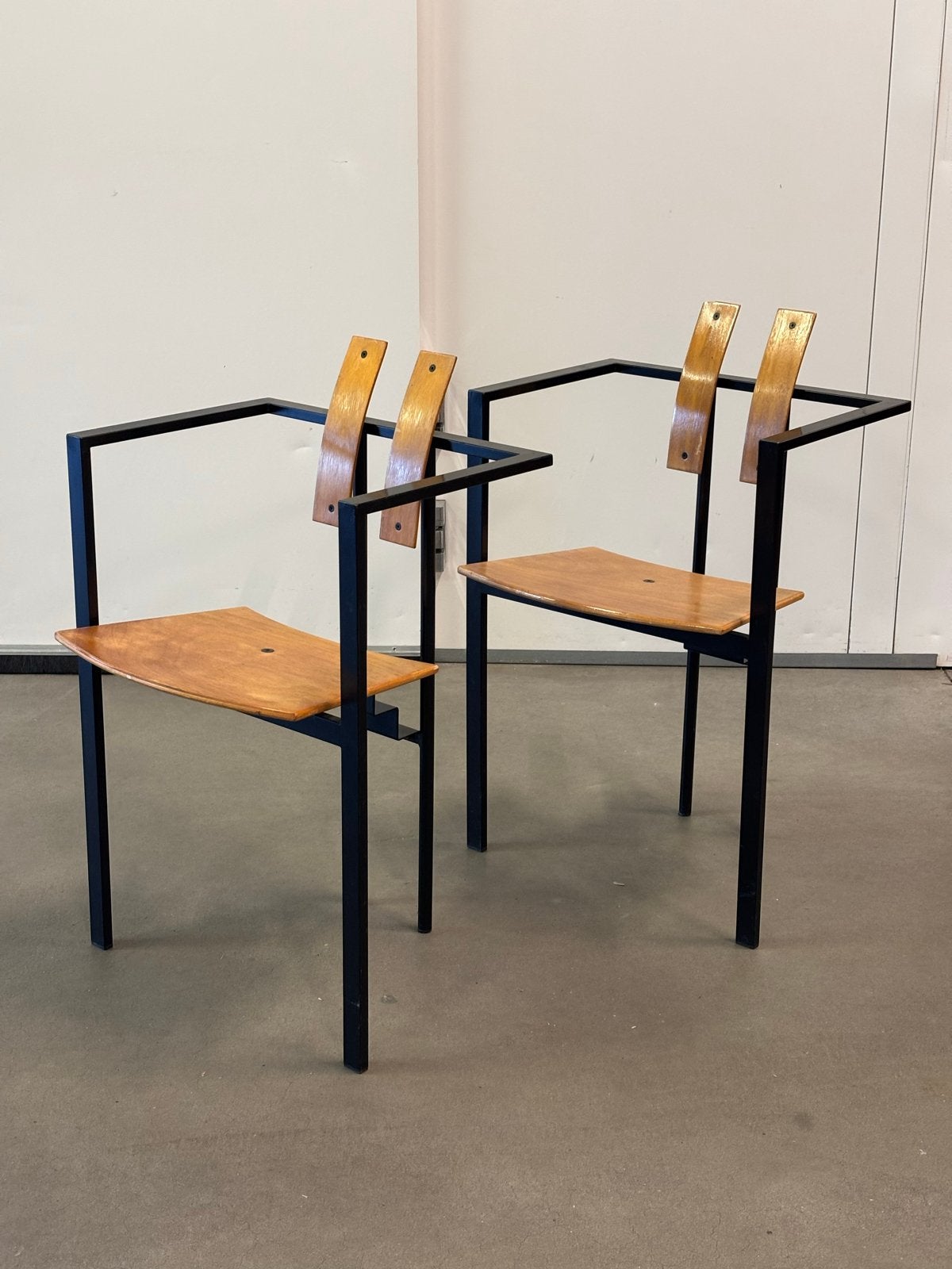 2x KFF Trix Memphis stoel van Karl Friedrich Föster, 1988, Ophalen, Gebruikt, Twee, Zwart