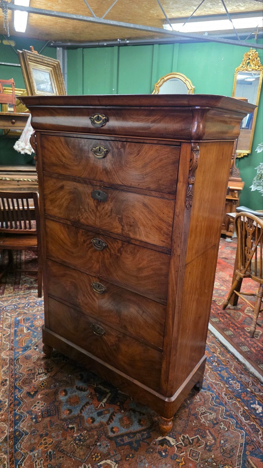 mahonie chiffoniere, Ophalen