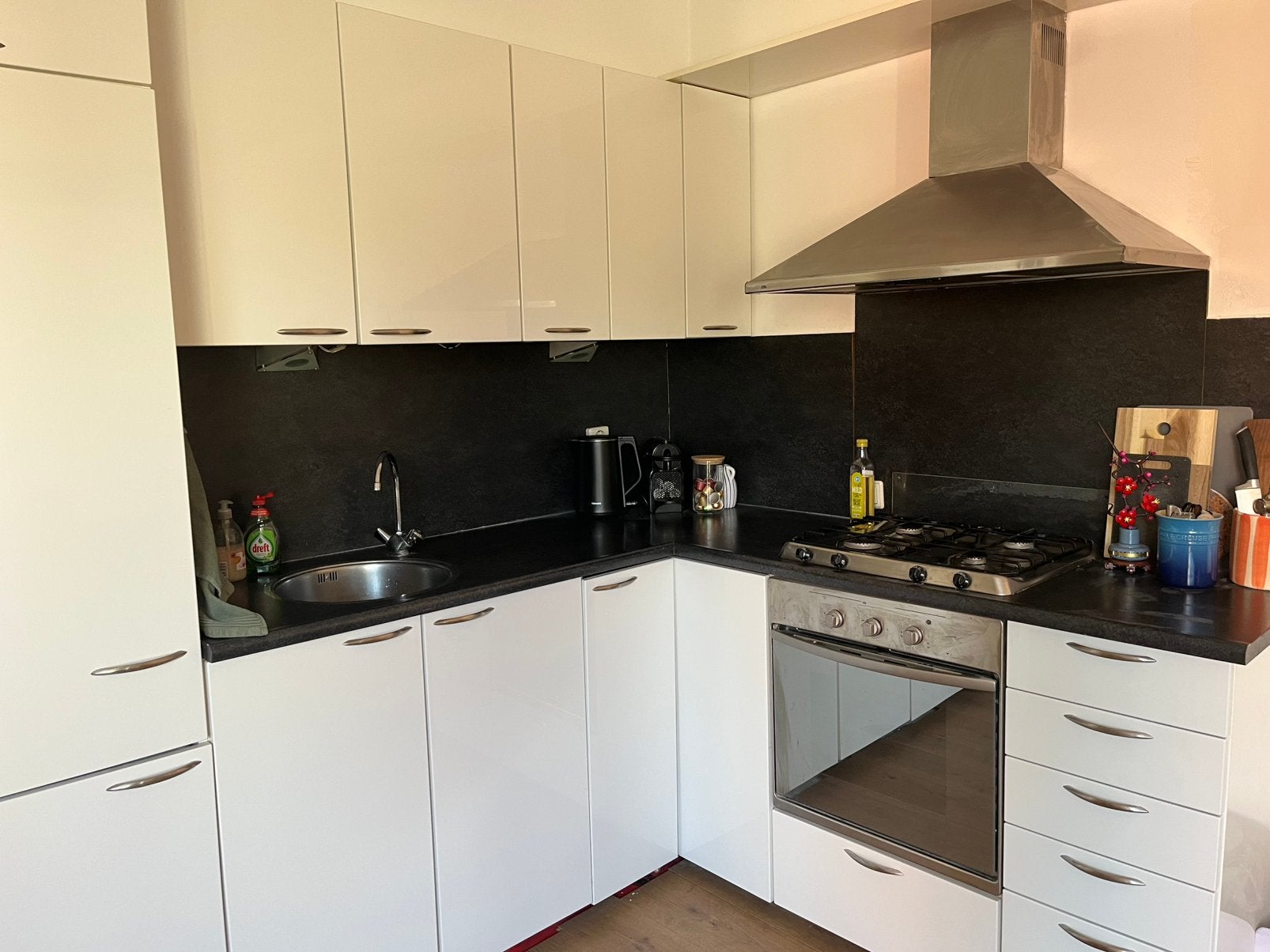 Complete keuken te koop, Ophalen, Zo goed als nieuw, Hoekkeuken