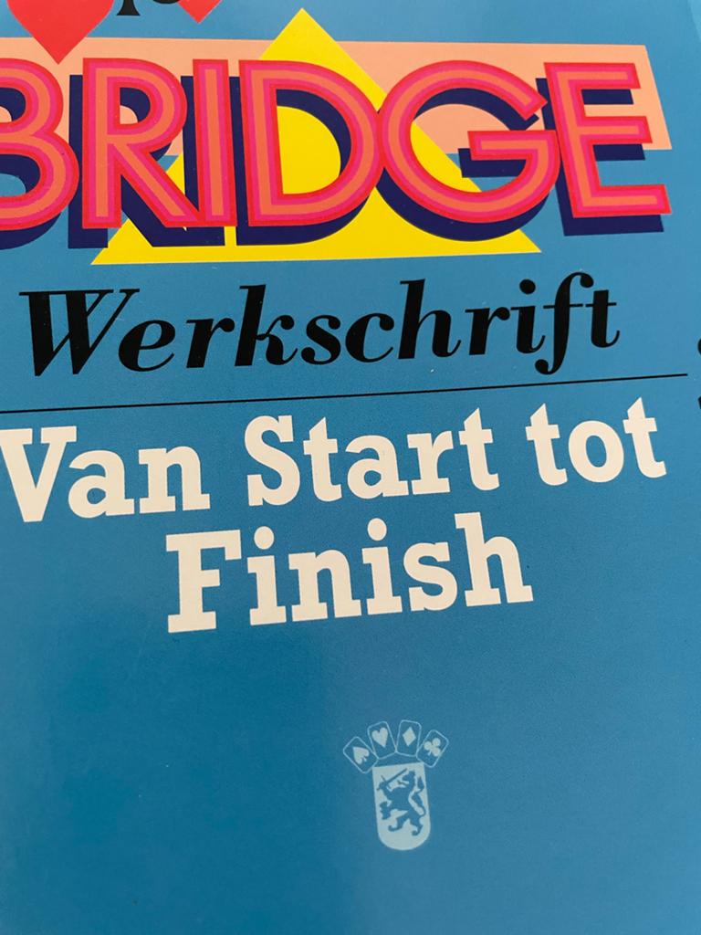 Bridge Werkscrift: Van Start tot Finish, Ophalen of Verzenden, Gebruikt
