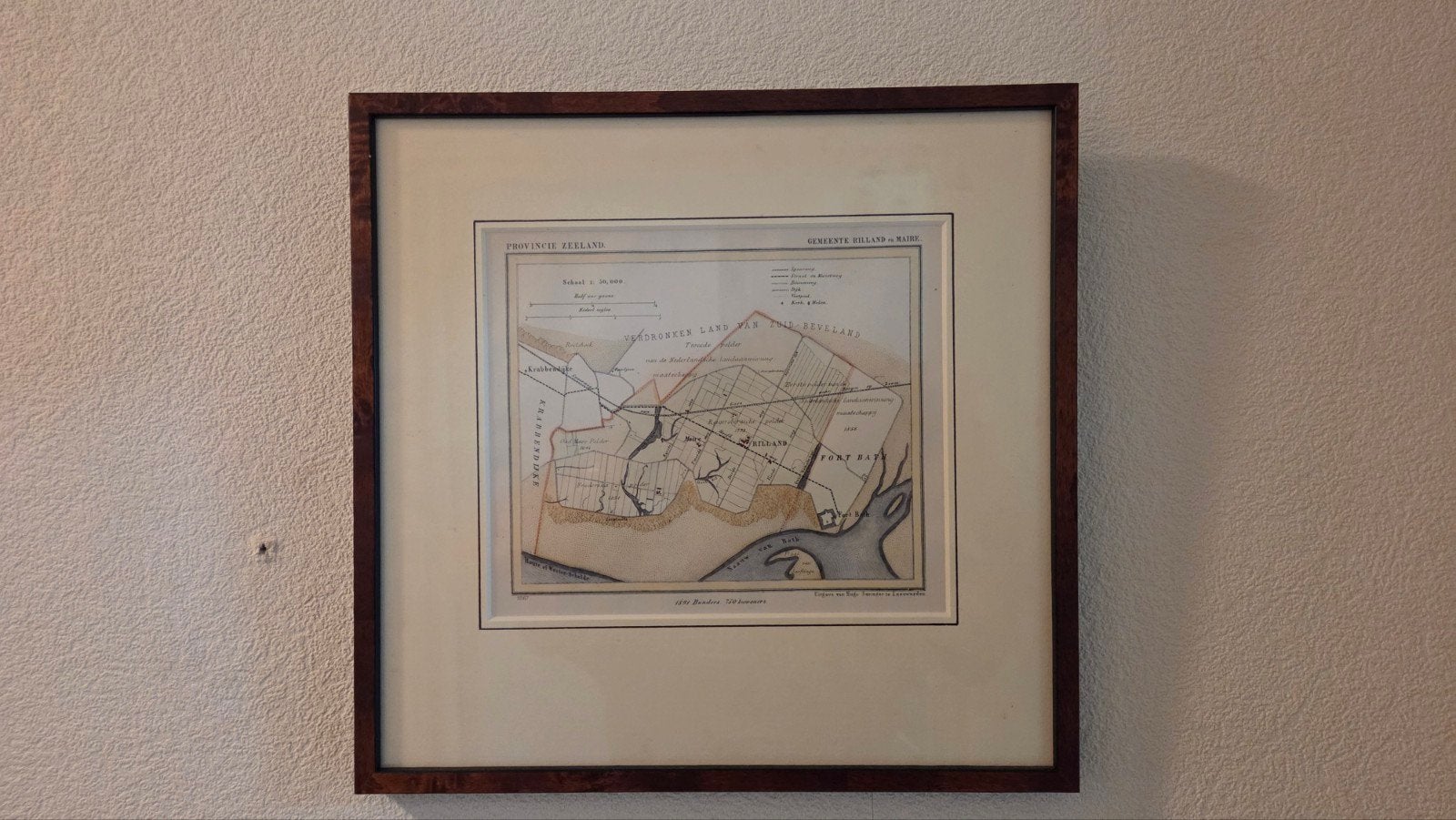Oude kaart Provincie Zeeland, Gemeente Rilland en Maire, Ophalen of Verzenden, Landkaart, 1800 tot 2000, Nederland