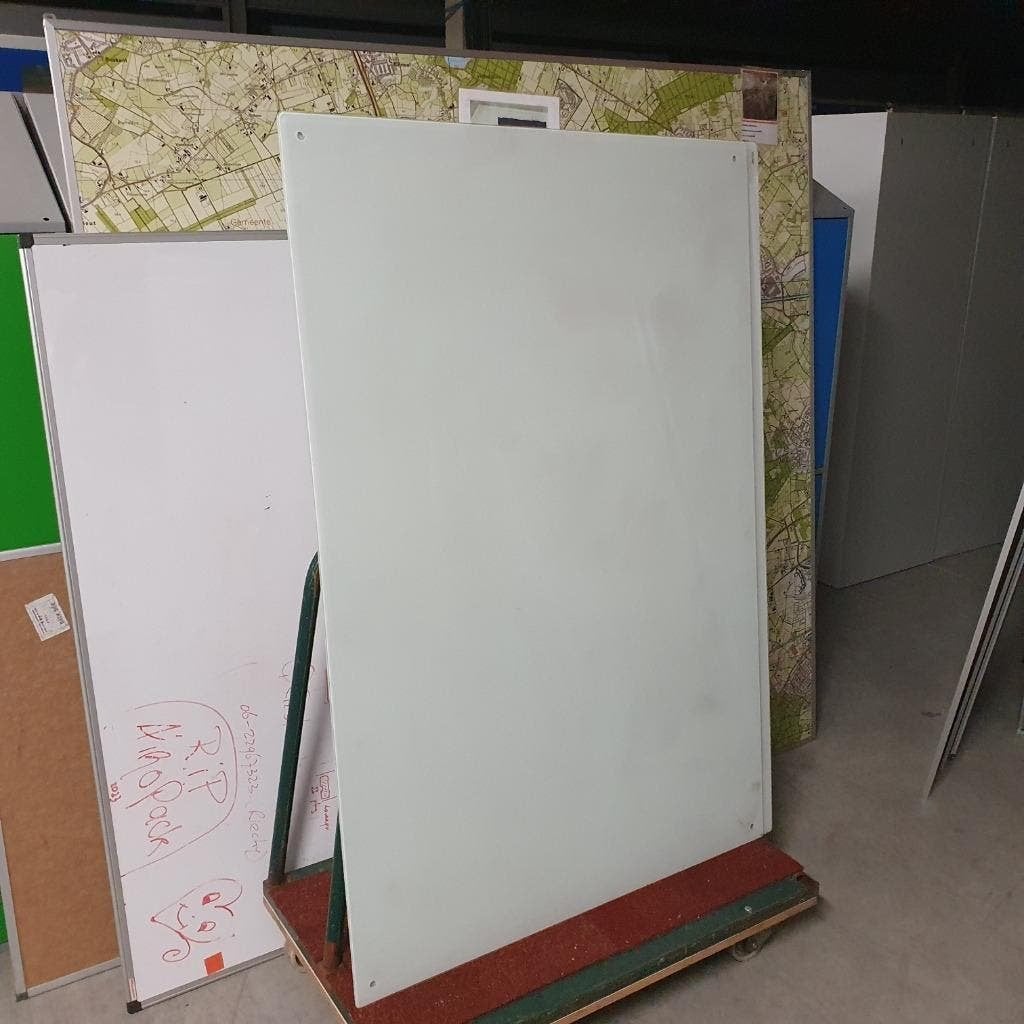 DESIGN WHITEBORD GLASBORD 150X100CM SCHRIJFBORD MEMOBORD, Huis en Inrichting, Woonaccessoires | Memoborden, Ophalen, Gebruikt