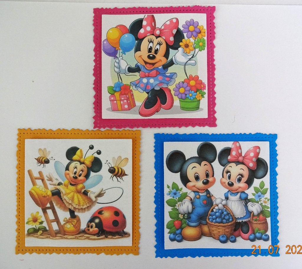 setje van 3 oplegkaartjes met plaatje snijmallen, Ophalen of Verzenden, Nieuw, Overige thema's, Pons of Mal