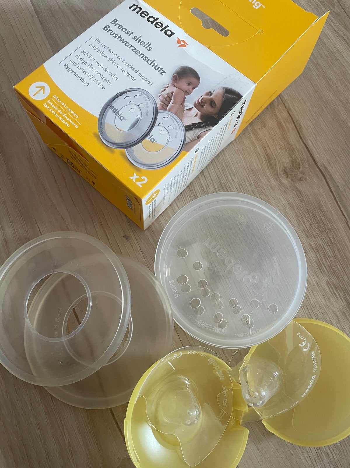 Medela set: Borstschelpen en Tepelhoedjes, Verzenden, Gebruikt, Overige typen