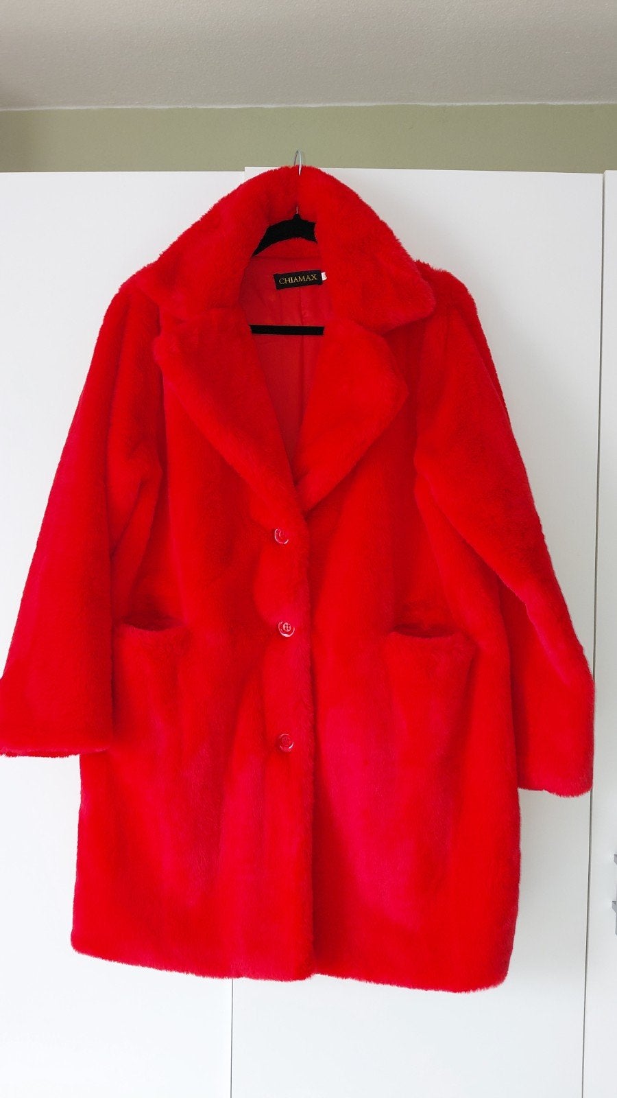 Carnaval bontjas rood, maat 2XL, zo goed als nieuw, Carnaval, Maat 46/48 (XL) of groter, Ophalen of Verzenden, Zo goed als nieuw