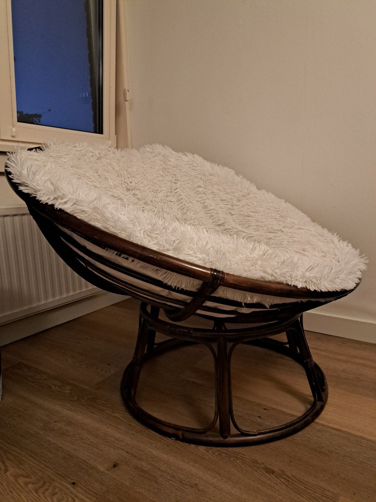 Papasan stoel rotan donkerbruin, Ophalen, Bruin, Eén