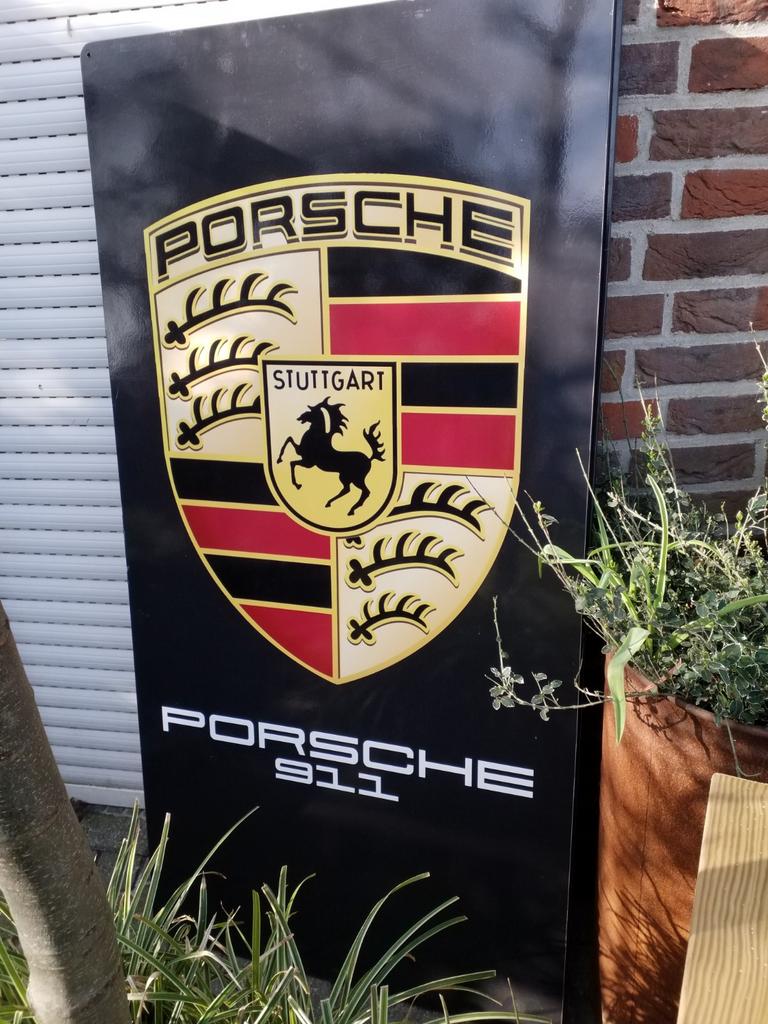 Groot Porsche 911 bord van trespa - Mancave/Garage, Ophalen, Gebruikt
