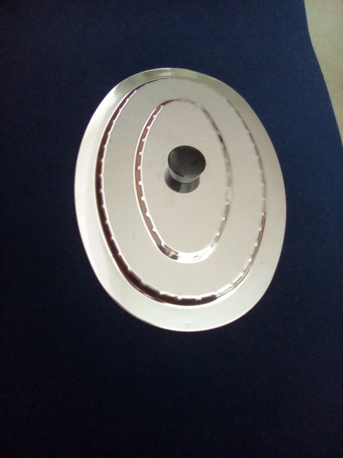 Spatdeksel Inox voor ovale koekenpan / vispan, Ophalen of Verzenden, Zo goed als nieuw, Overige merken