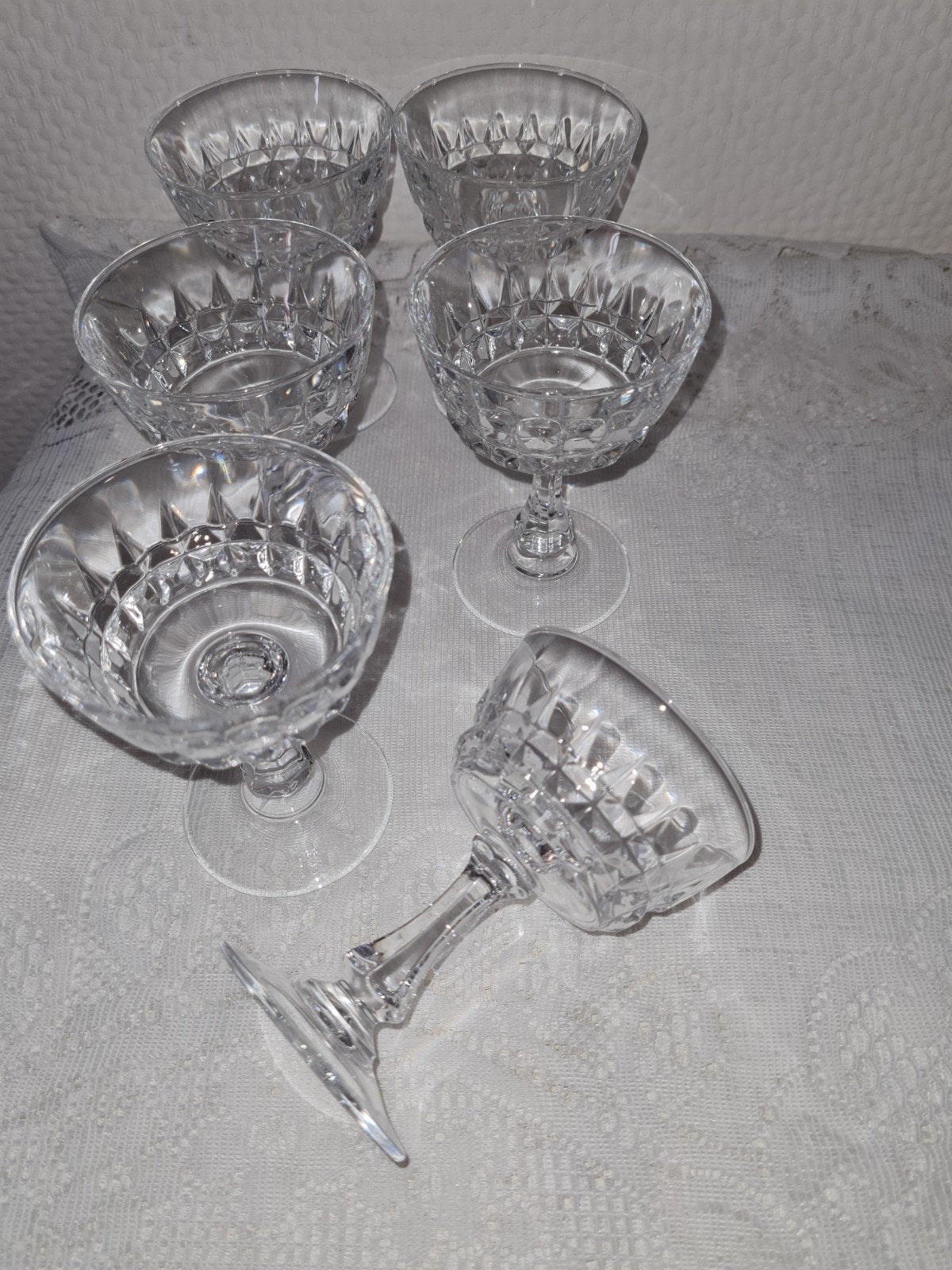 24 Loodkristallen Glazen - Crystal D'Arques Durand Pompadour, Ophalen