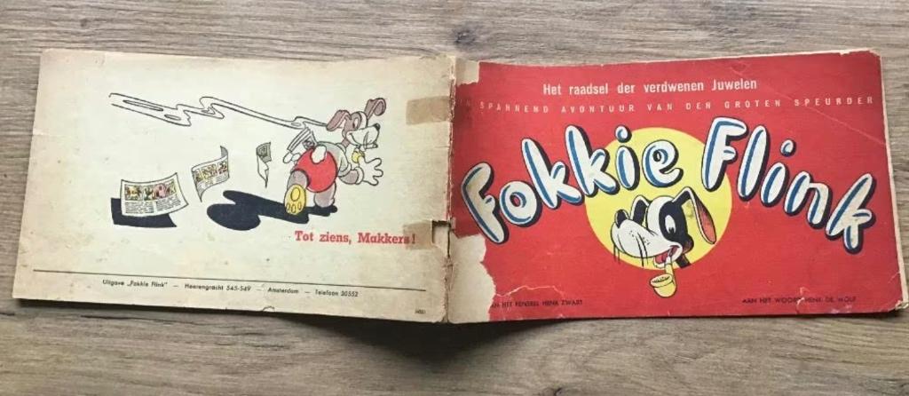Fokkie Flink:het raadsel der verdwenen juwelen uit 1945, Boeken, Stripboeken, Eén stripboek, Ophalen of Verzenden, Gelezen