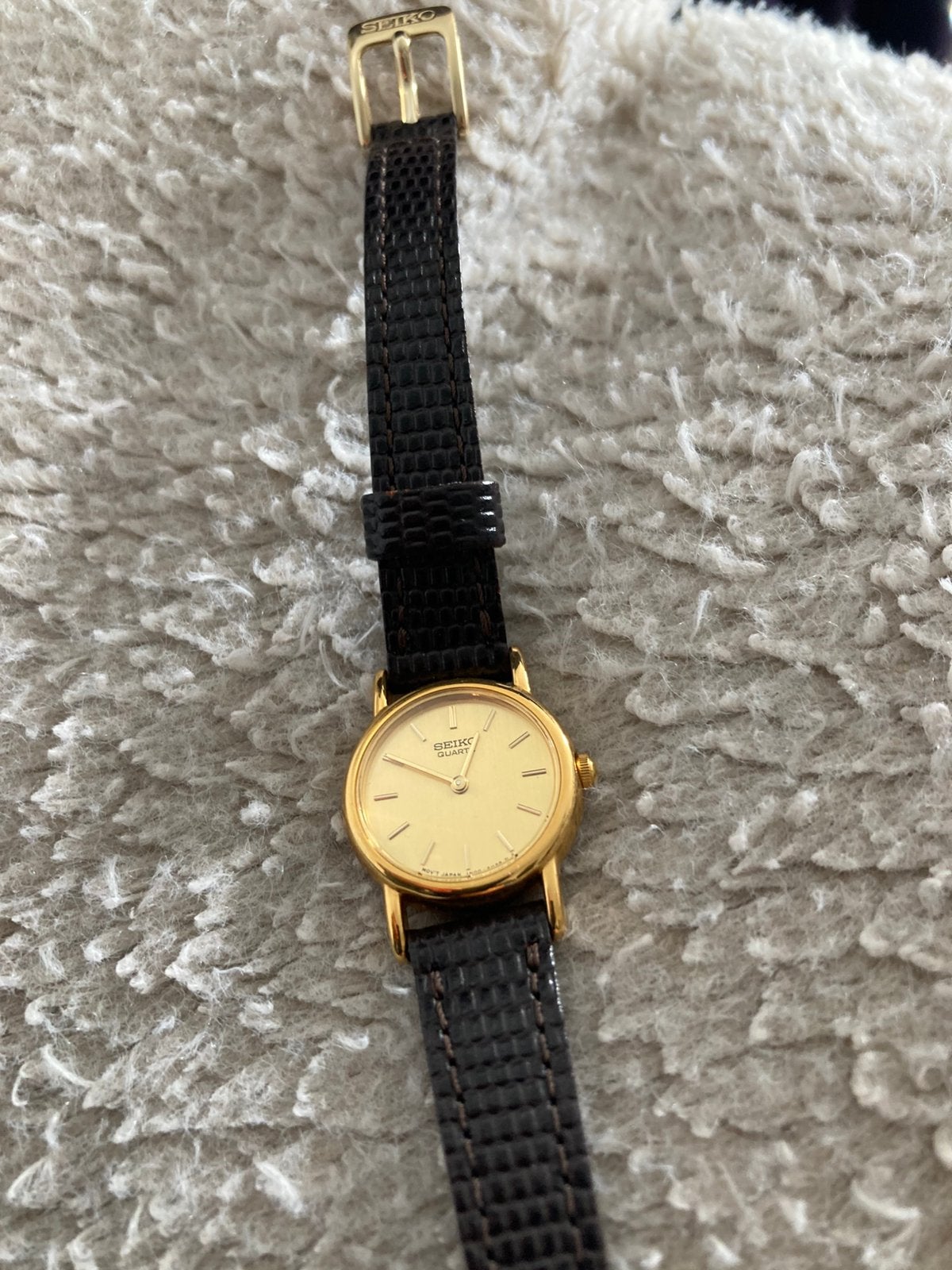 Vintage Seiko dames horloge, Seiko, Staal, Ophalen of Verzenden, Leer