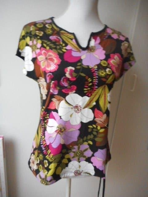 Zomerse bloemenprint top met korte mouwen  Canda Premium, Kleding | Dames, Meerkleurig, Canda Premium, Ophalen of Verzenden, Zo goed als nieuw