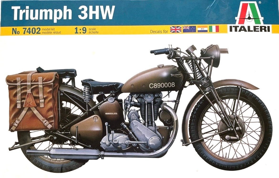 Italeri Triumph 3HW Schaalmodel - Nieuw in Doos, Italeri, Nieuw, Ophalen of Verzenden, Groter dan 1:32